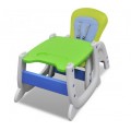Baby high chair, 3 in 1 blue - green convertible