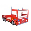Bed fire truck for children, red