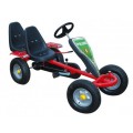 Kart with two-seat, 2-piece pedals, Red