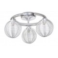 Ceiling Lamp with Round Tone Glass for 3 G9 Bulbs