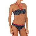 TRIBORD LAETI WOMEN&#039;S BANDEAU SWIMSUIT TOP WITH FIXED PADDED CUPS - MOSAICA