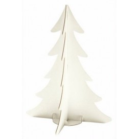 Christmas tree on white fabric coated cardboard with 138cm