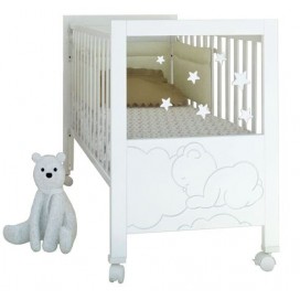 White Wooden Dreams Bed With Protector