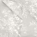 Pinzon Lightweight Cotton Flannel Duvet Cover - Full/Queen, Floral Grey