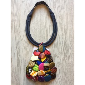 Afro Beat - Handmade African Print Fabric Necklace