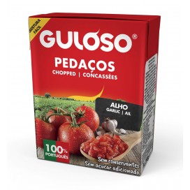 GULOSO DICED TOMATO GARLIC TETRA 390G / GULOSO 番茄块 大蒜 利乐包装 390G