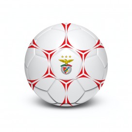 White Ball with Details in Red Benfica / 白色足球 红色本菲卡细节