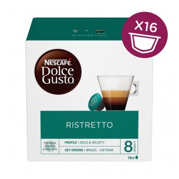 NESC DLCGST Espresso Ristretto 16Cap 3x104g