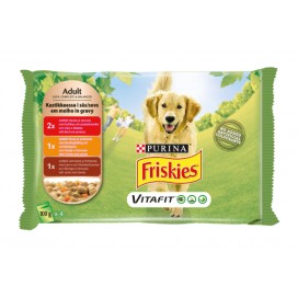 Adult Friskies Beef Chicken and Lamb in Sauce 4x100g