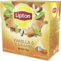 LIPTON TEA VANILLA & CARAMEL BLACK TEA PACK 12X20PYR