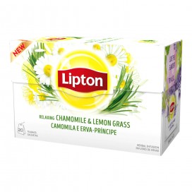 LIPPTON CHAMOMILE & LEMON GRASS TEA PACK 12X20PCS