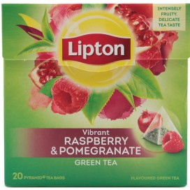 LIPTON GREEN RASPBERRY & POMEGRANATE TEA PACK12X20PYR