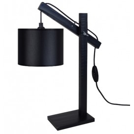 Wood Lamp with black lampshade