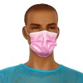 Pink Protective Disposable Face Masks - Pack of 10