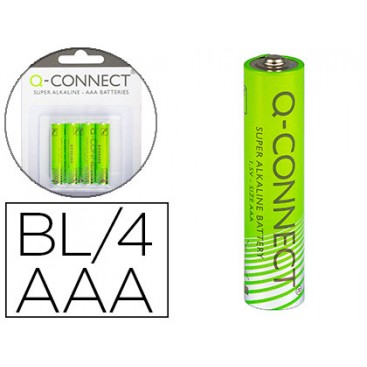 Q-Connect Alkaline AAA Blister - Pack 4 uni