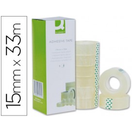 Tape Q-Connect 15x33 - Box of 10 rolls