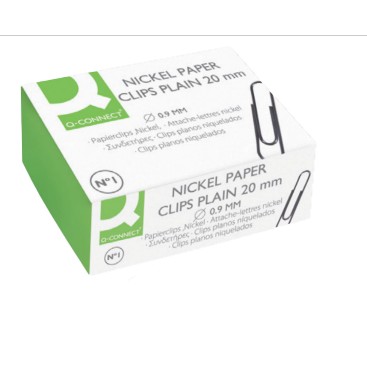 Paper Clips, Nickeled, 50mm - Round - Box of 1000