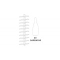 Vintage Wall Wine Rack - 20 Bottles - White