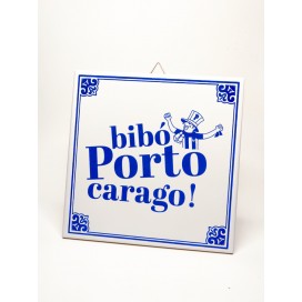 Azulejo \"BibÃ³ o Porto Carago\"
